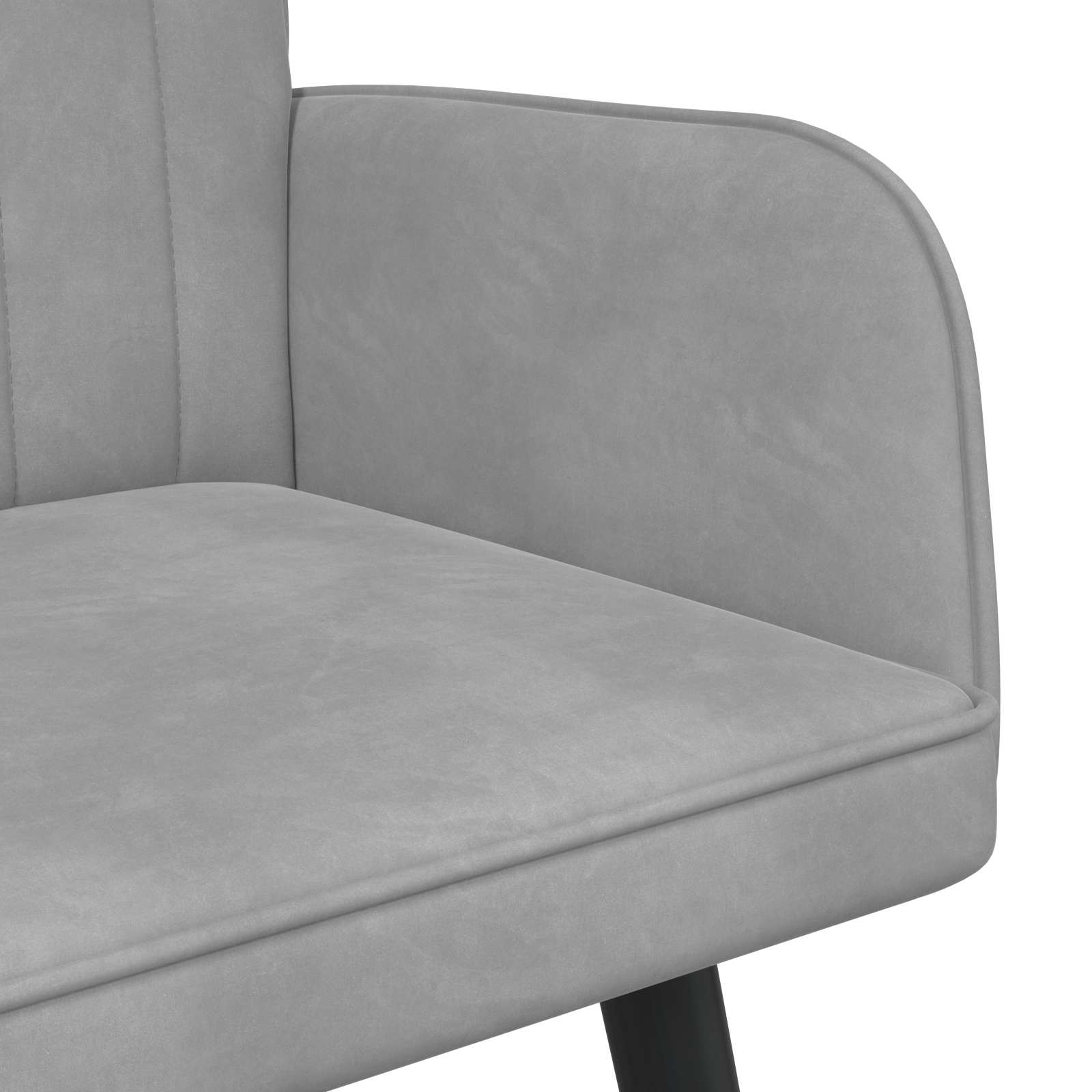 2-Sitzer Sofa Hellgrau 115 x 61 x 87 cm Samt