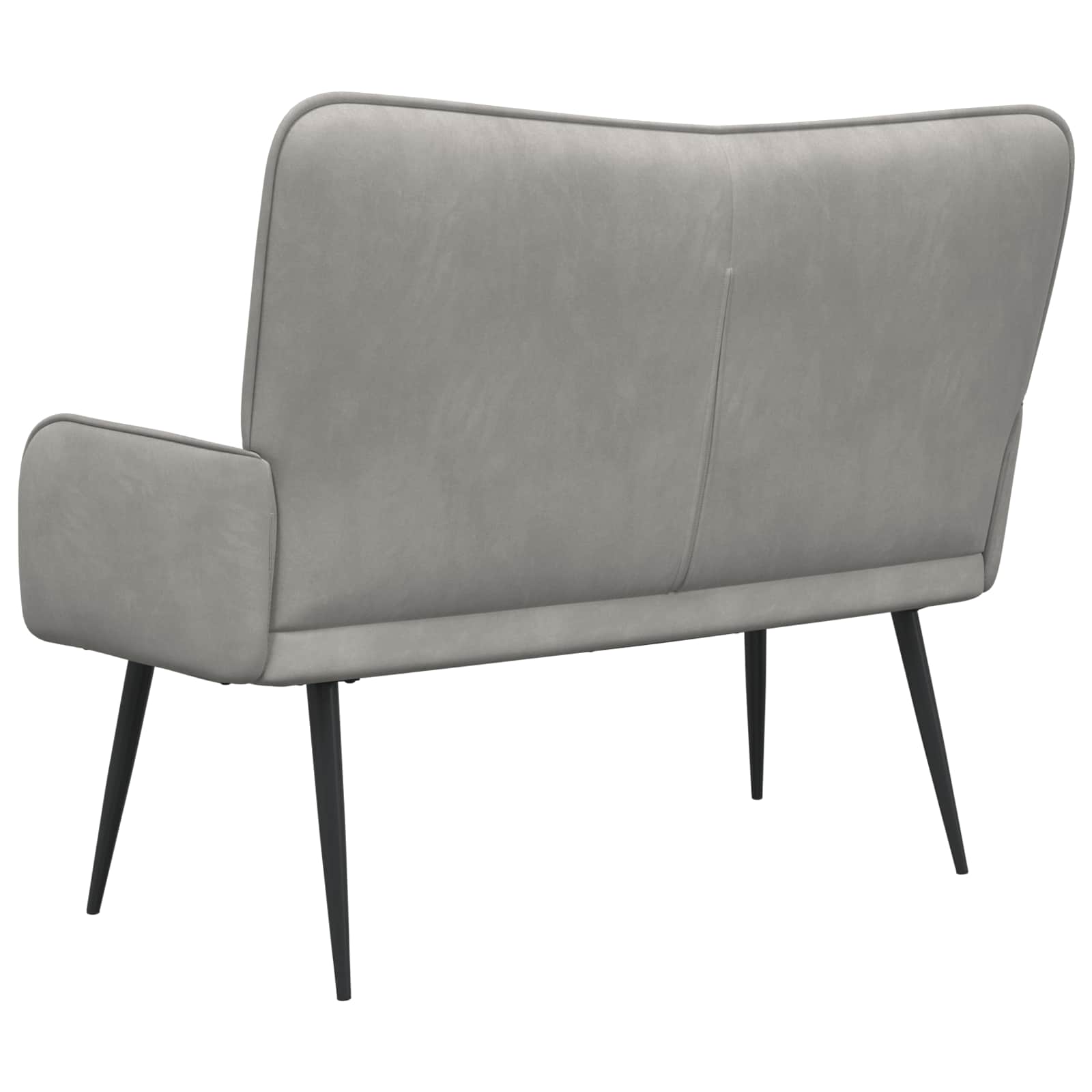 2-Sitzer Sofa Hellgrau 115 x 61 x 87 cm Samt