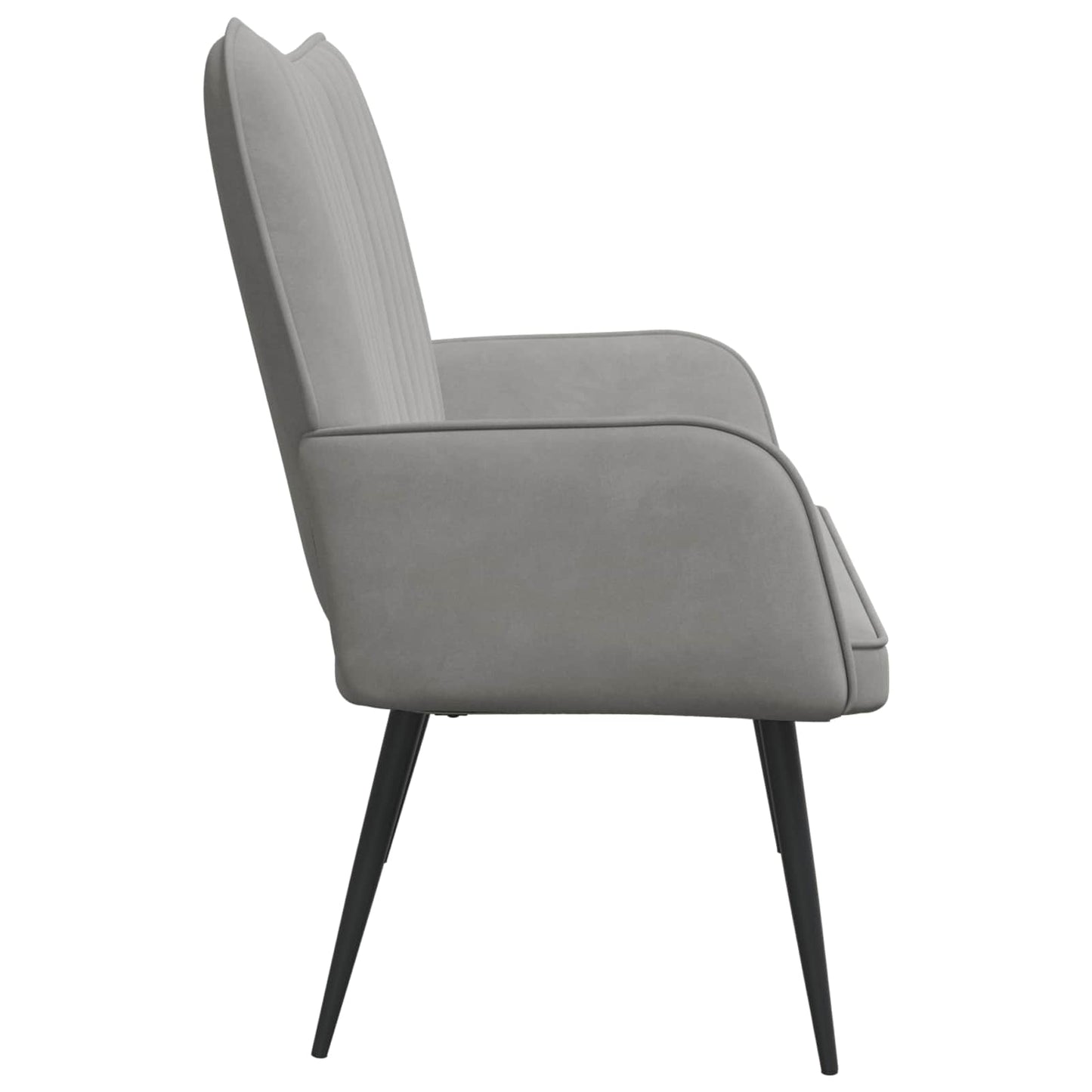 2-Sitzer Sofa Hellgrau 115 x 61 x 87 cm Samt