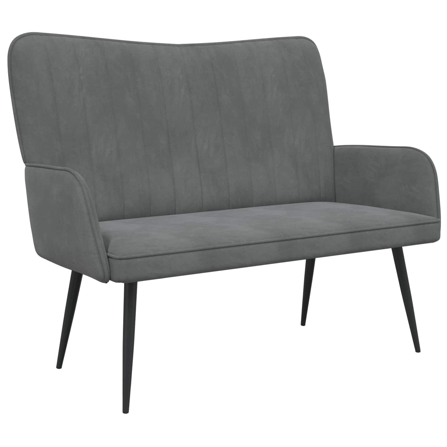 2-Sitzer Sofa Dunkelgrau 115 x 61 x 87 cm Samt