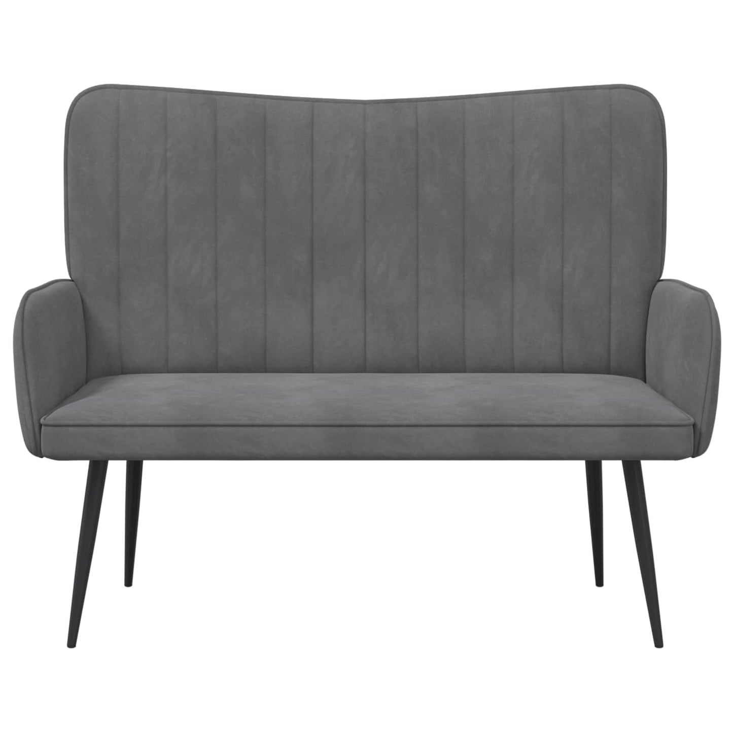 2-Sitzer Sofa Dunkelgrau 115 x 61 x 87 cm Samt