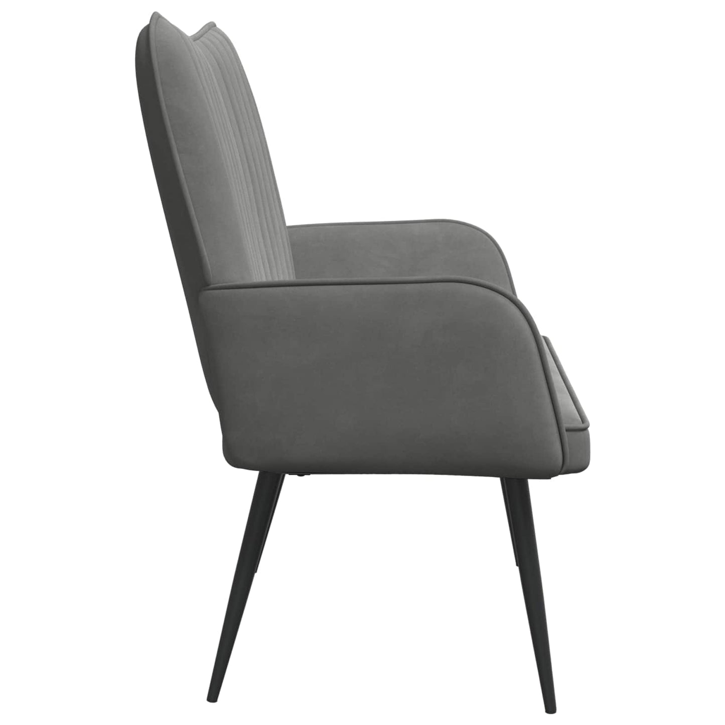 2-Sitzer Sofa Dunkelgrau 115 x 61 x 87 cm Samt