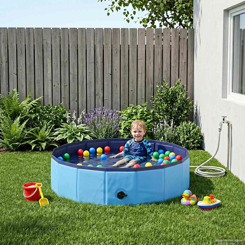 Kinder Schwimmbecken Blau Ø 80 x 20 cm