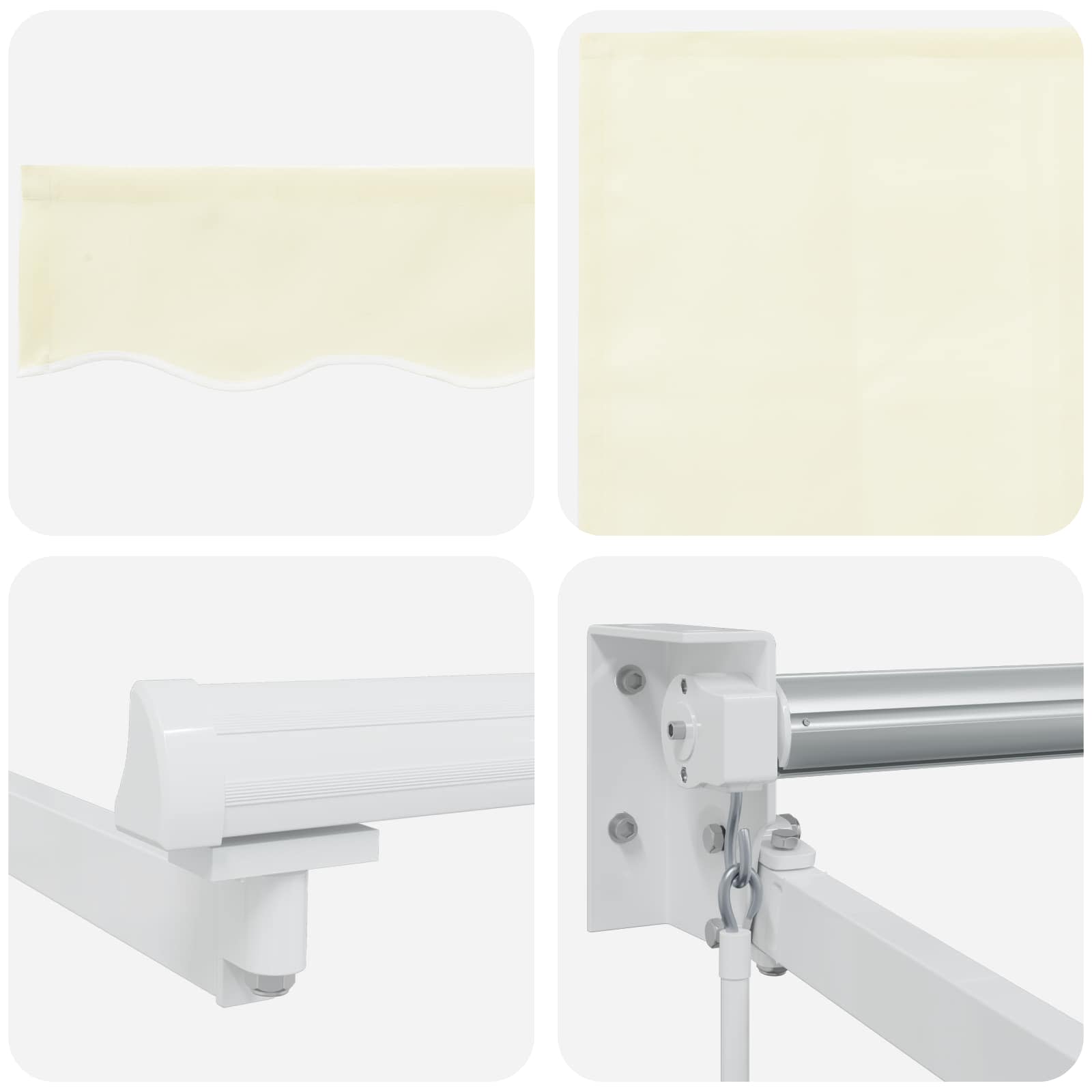 Ausziehbare Markise Creme 3,5 x 2 m