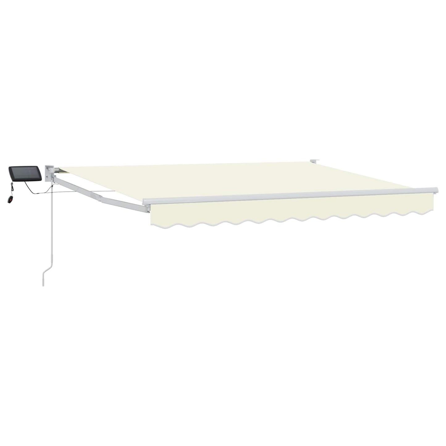 Manuelle Gelenkarmmarkise mit LEDs Creme und Weiß 3 x 2,5 m