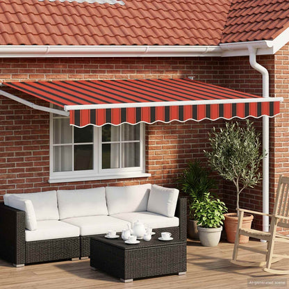 Manuelle Gelenkarmmarkise mit LEDs 3 x 2,5 m