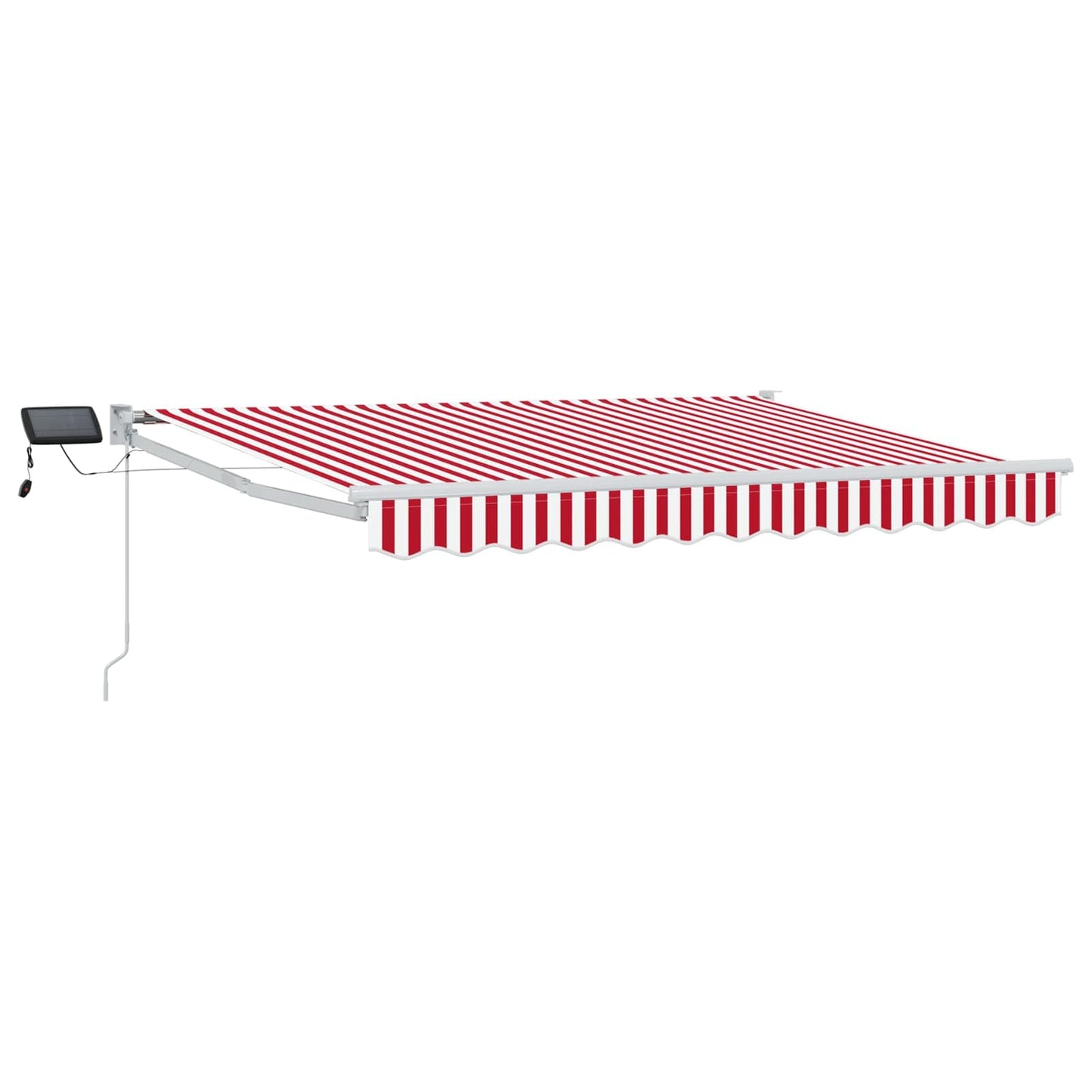 Manuelle Gelenkarmmarkise mit LEDs Rot und Weiß 3 x 2,5 m