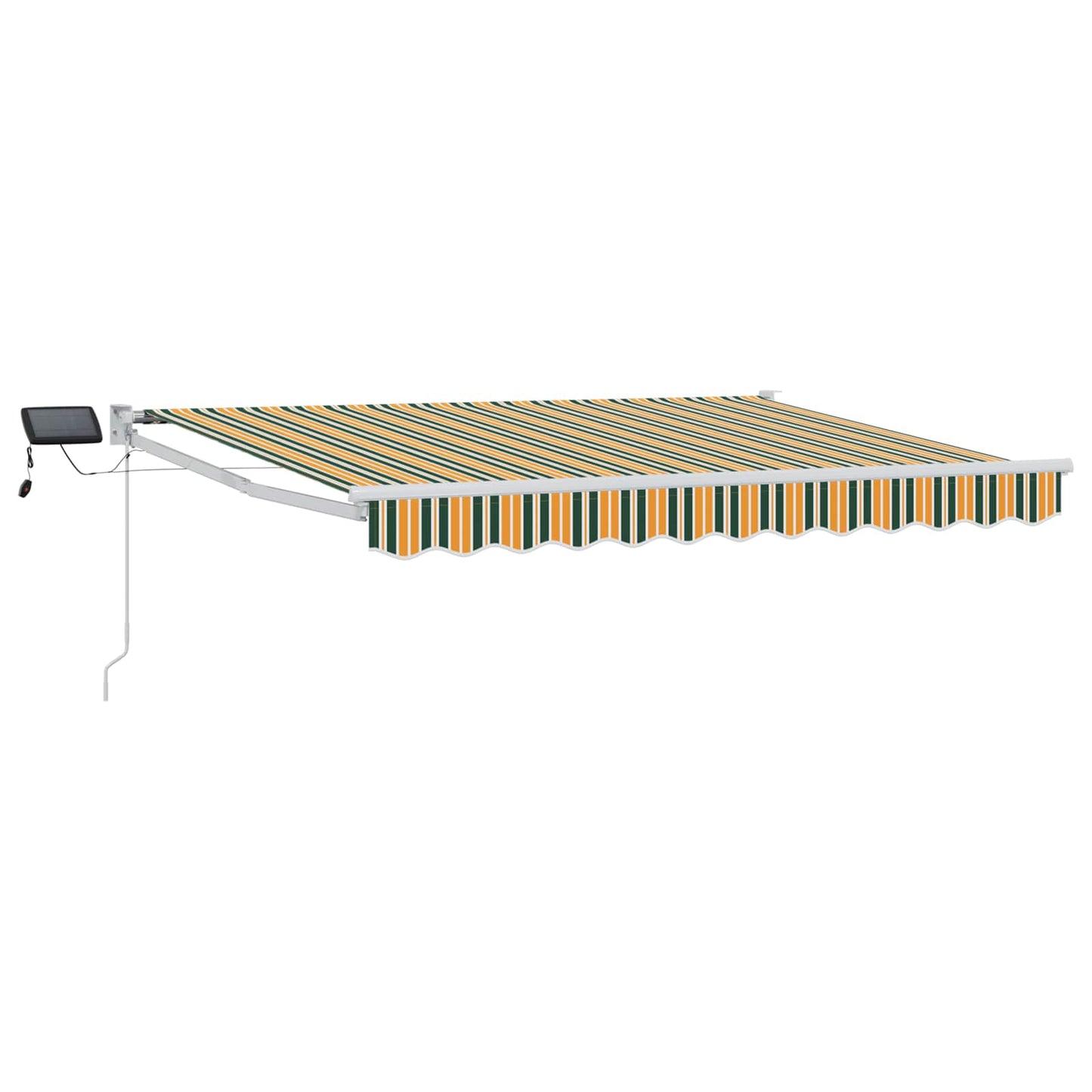 Manuelle Gelenkarmmarkise mit LEDs Grün, Gelb, Weiß 3 x 2,5 m