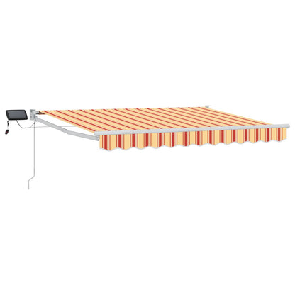 Manuelle Gelenkarmmarkise mit LEDs Mehrfarbig 3,5 x 2,5 m