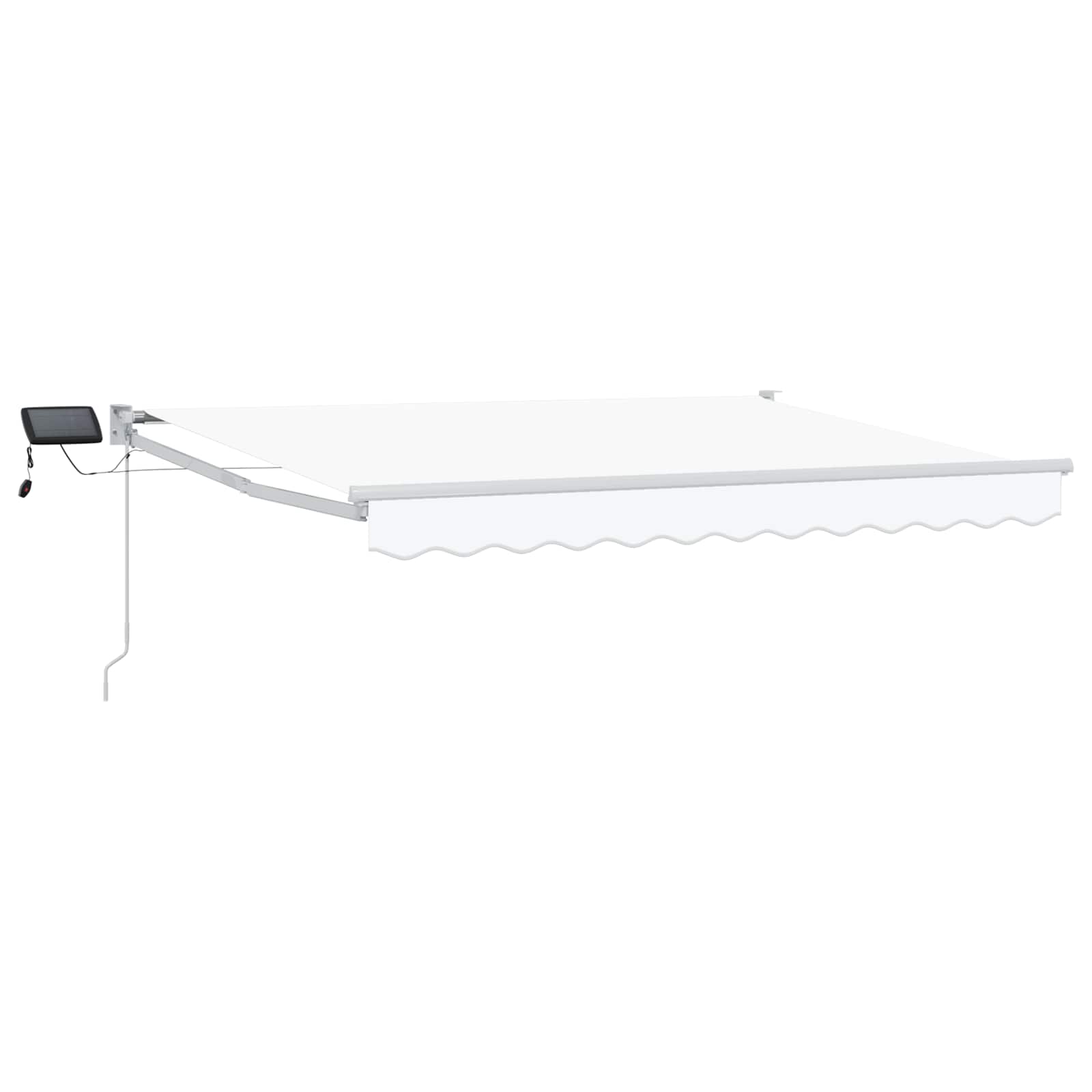 Manuelle Gelenkarmmarkise mit LEDs Weiß 3,5 x 2,5 m