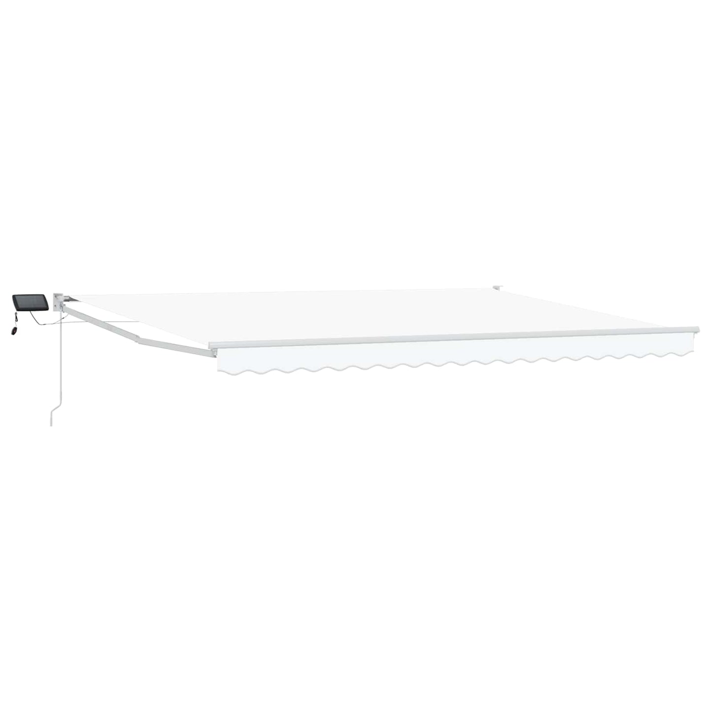 Manuelle Gelenkarmmarkise mit LEDs Weiß 4 x 3 m