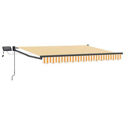 Manuelle Gelenkarmmarkise mit LEDs 3 x 2,5 m