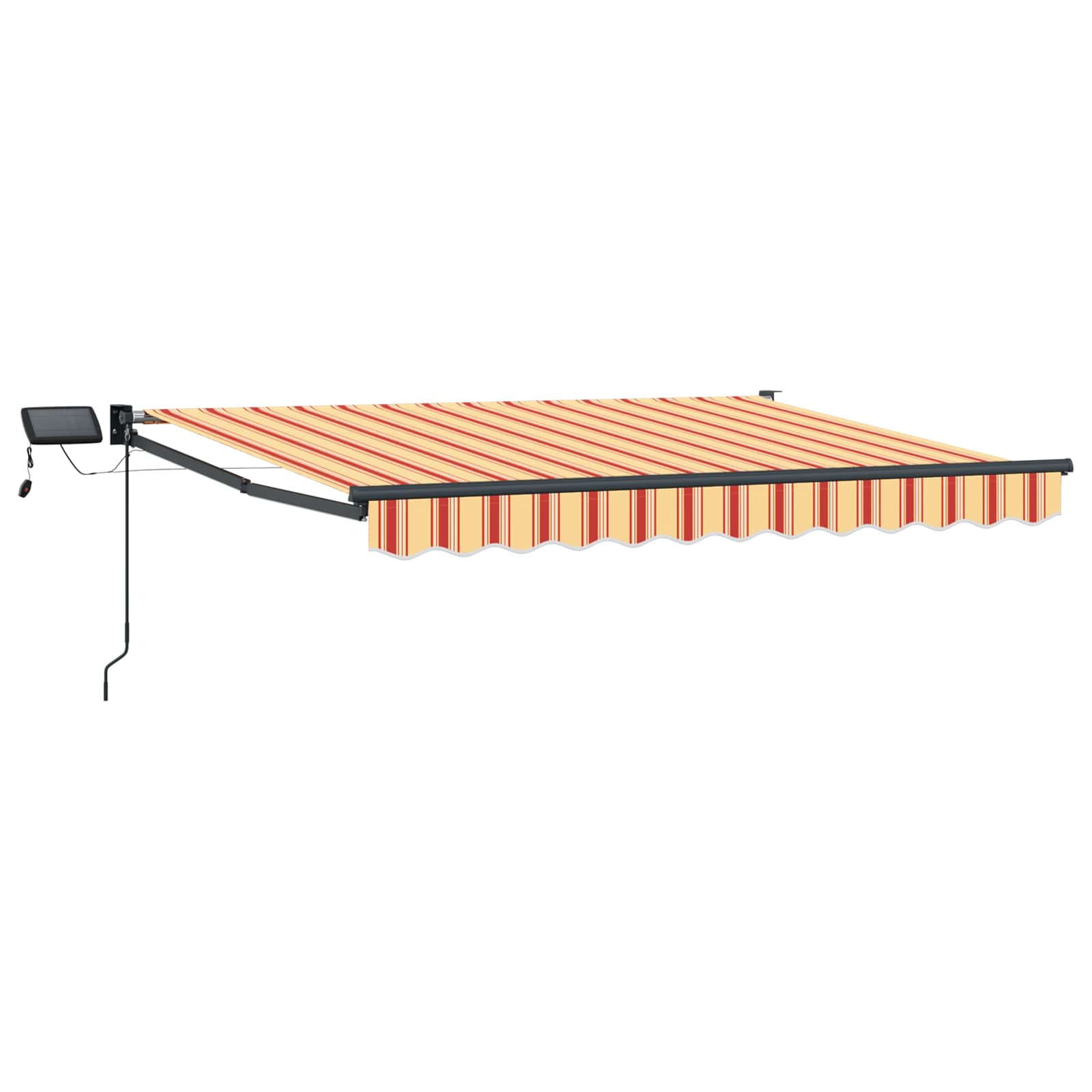 Manuelle Gelenkarmmarkise mit LEDs Mehrfarbig 3 x 2,5 m