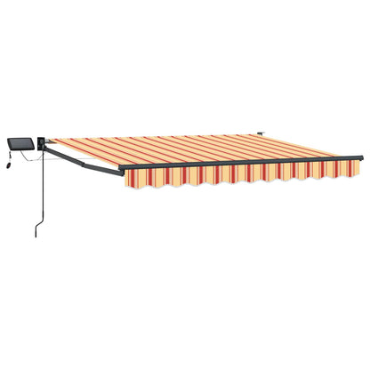 Manuelle Gelenkarmmarkise mit LEDs Mehrfarbig 3 x 2,5 m