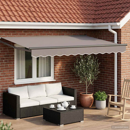 Manuelle Gelenkarmmarkise mit LEDs 3 x 2,5 m