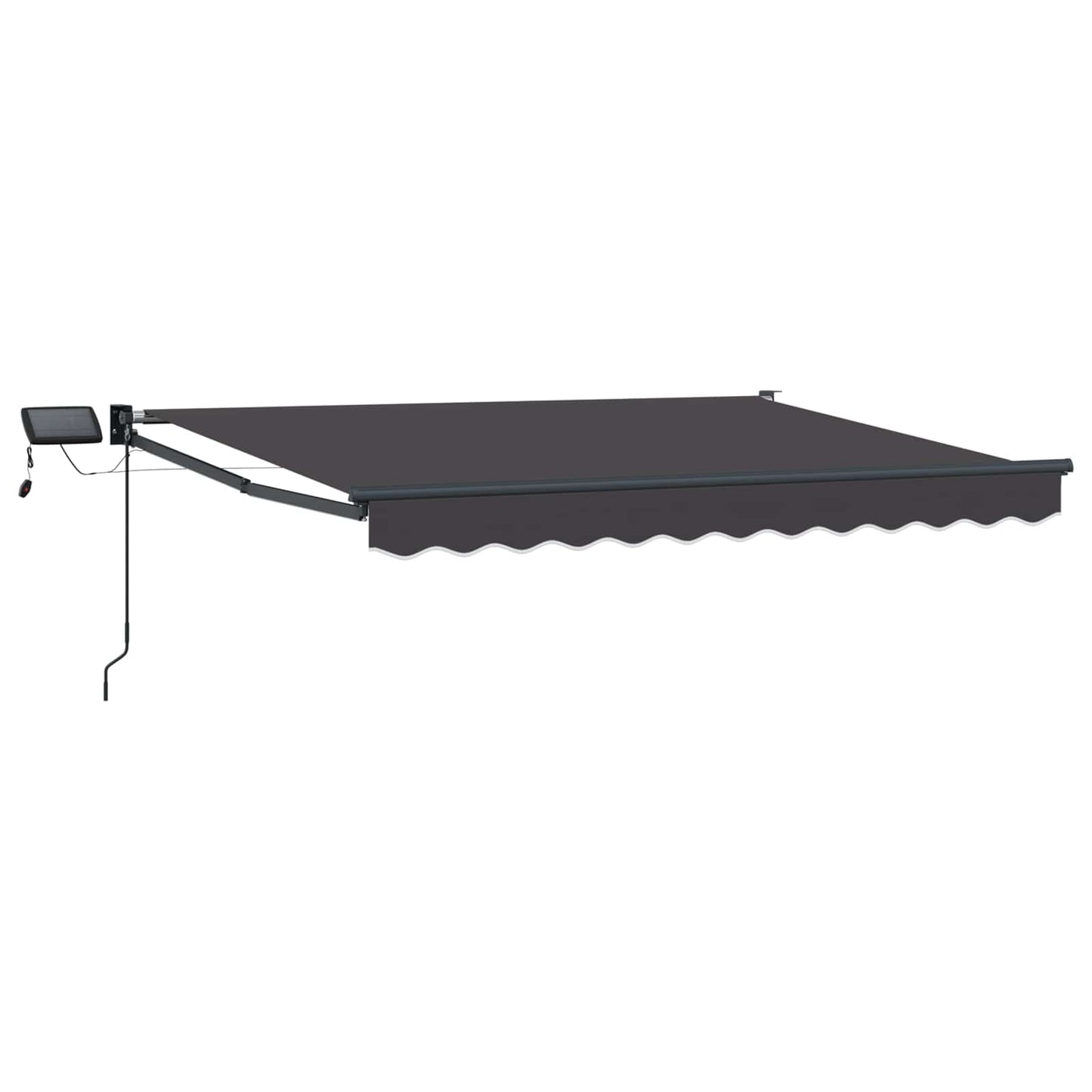 Manuelle Gelenkarmmarkise mit LEDs Anthrazit 3,5 x 2,5 m