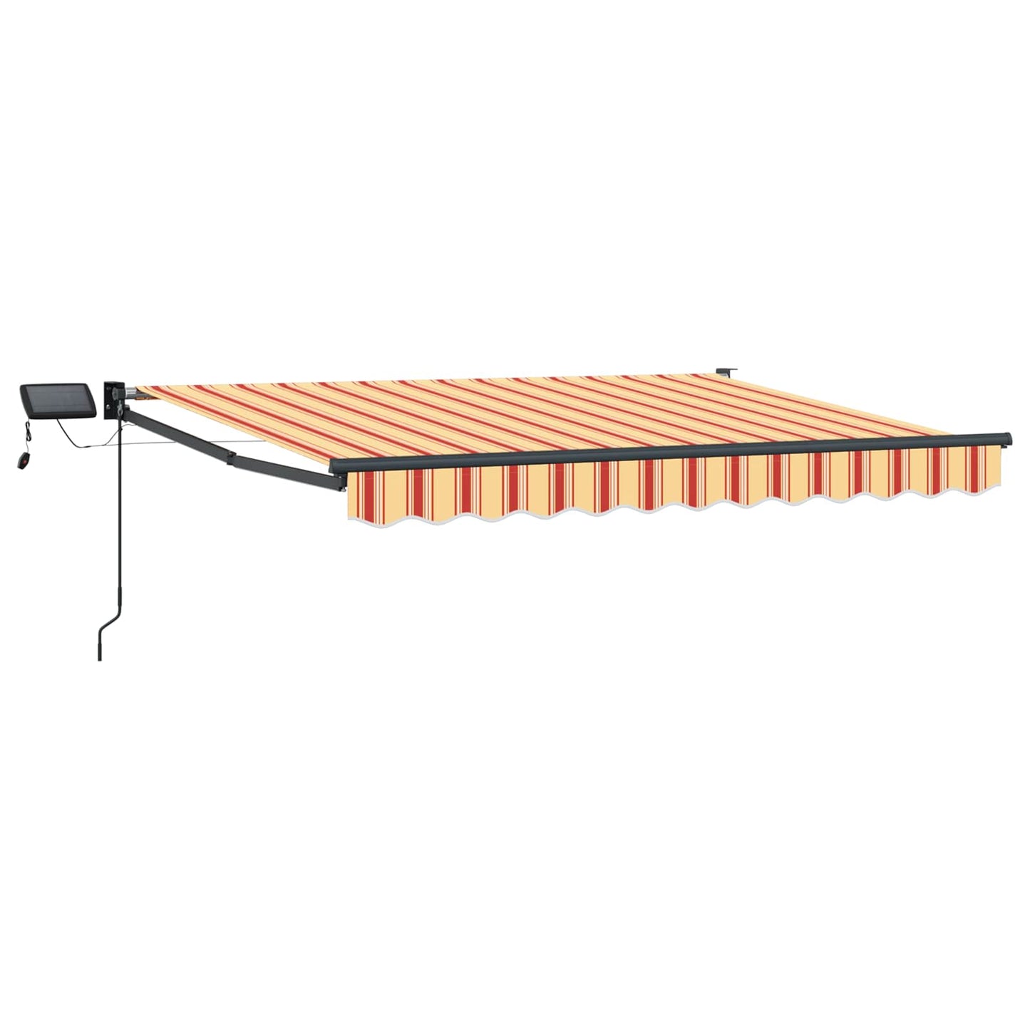Manuelle Gelenkarmmarkise mit LEDs Mehrfarbig 3,5 x 2,5 m