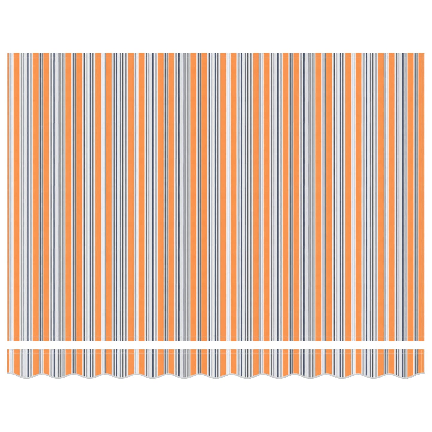Elektrische ausziehbare Markise Grau, Orange, Weiß 3,5 x 2,5 m