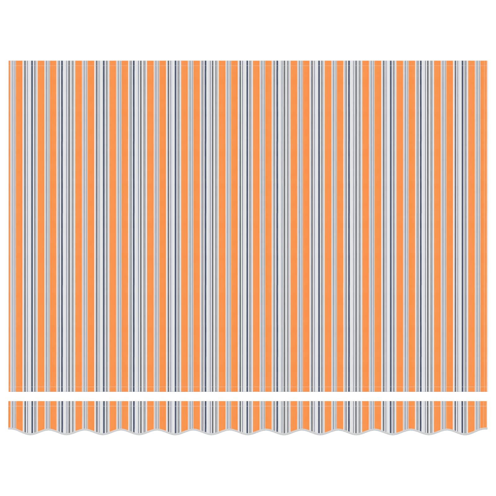 Elektrische ausziehbare Markise Grau, Orange, Weiß 3,5 x 2,5 m