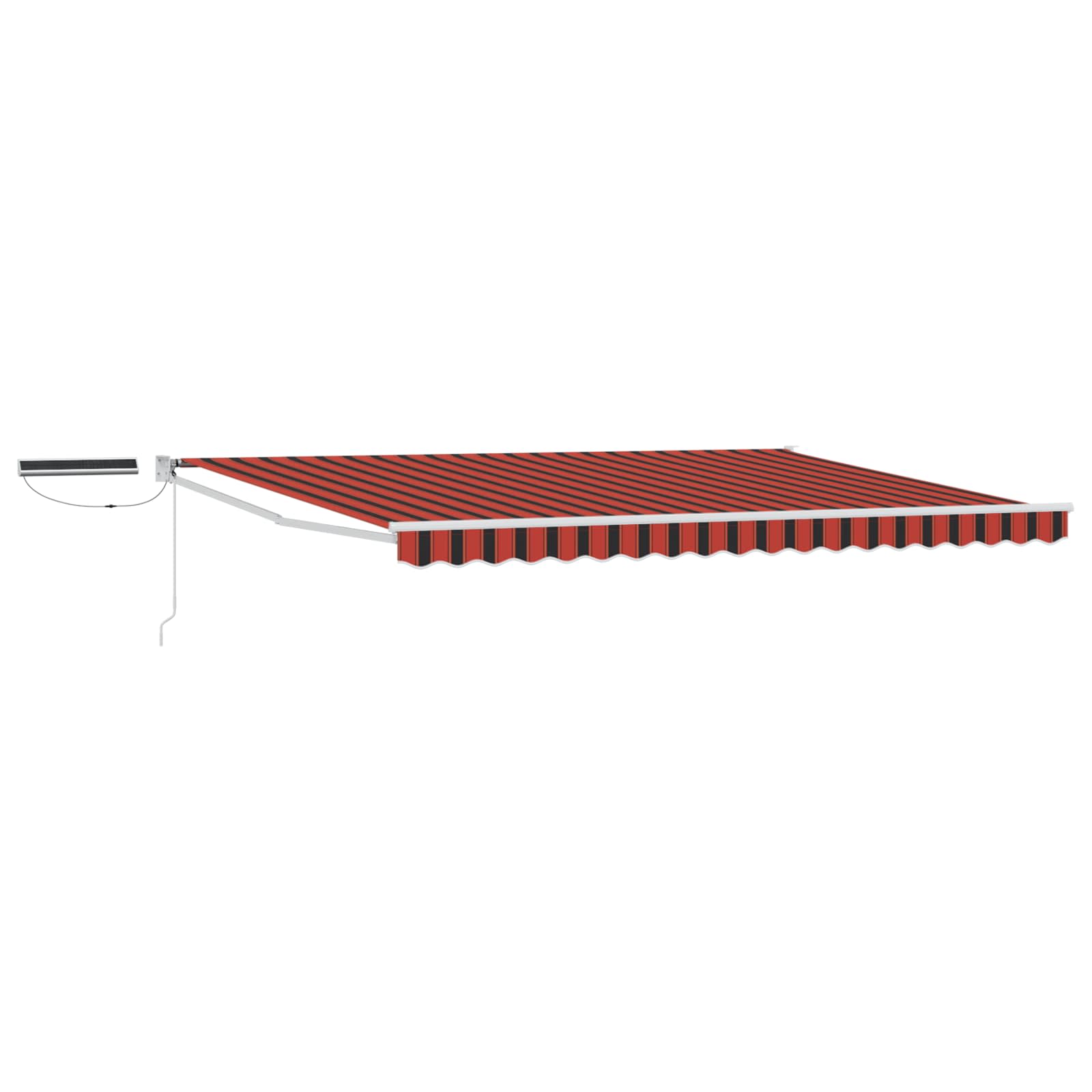 Elektrische ausziehbare Markise Orange, Braun, Weiß 4 x 3 m