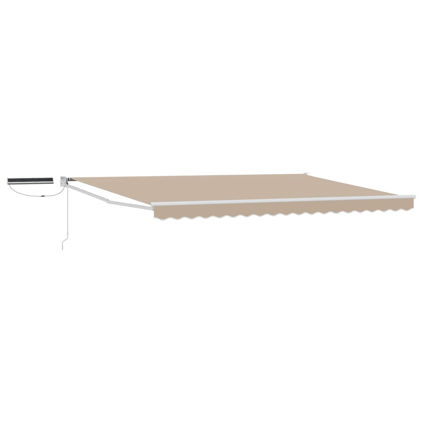 Elektrische ausziehbare Markise Beige und Weiß 4 x 3 m
