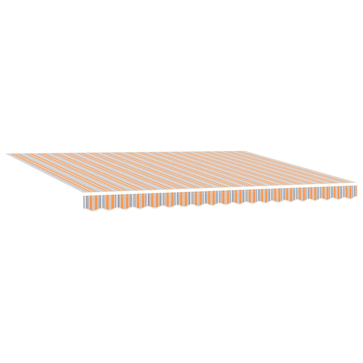 Elektrische ausziehbare Markise Grau, Orange, Weiß 4,5 × 3 m