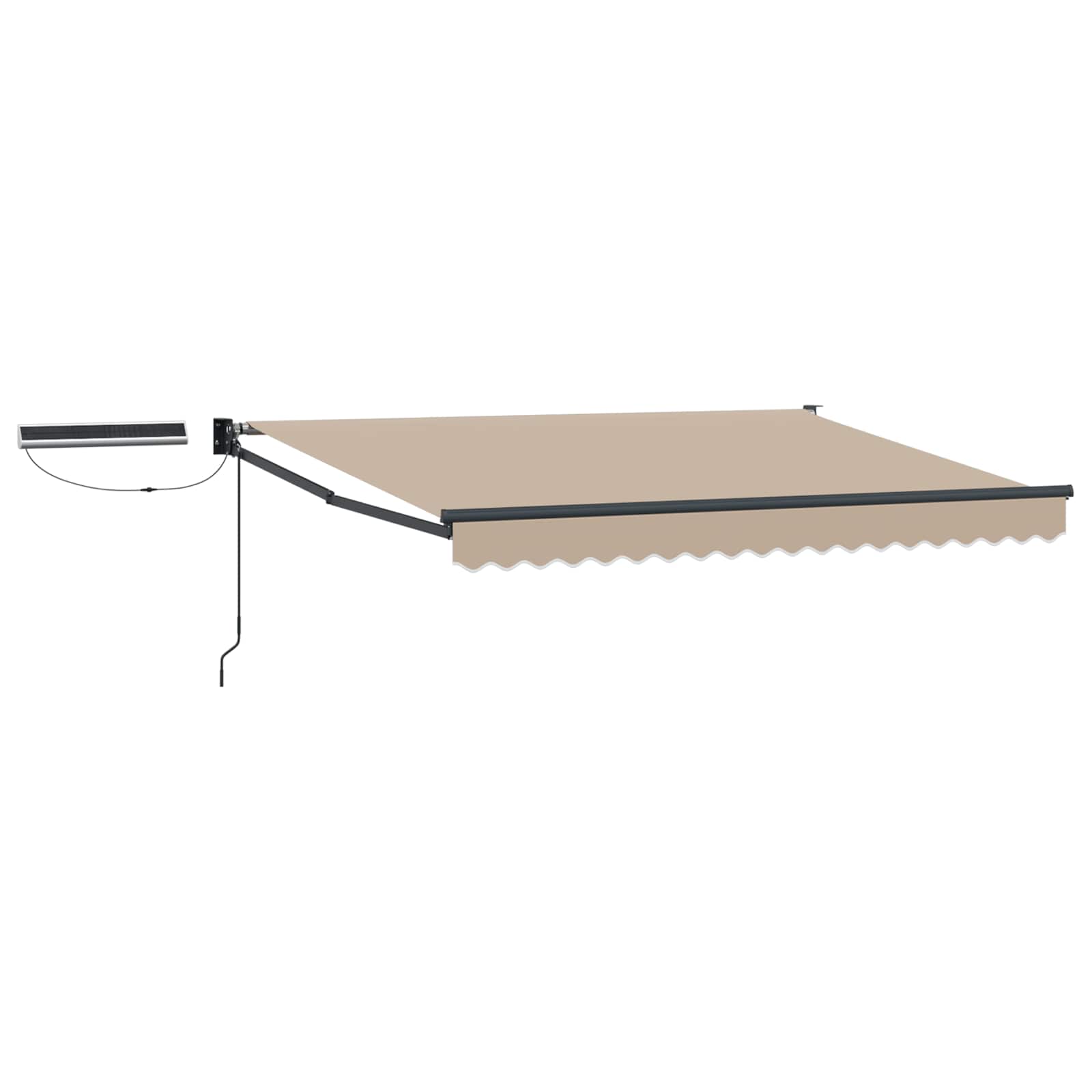 Elektrische ausziehbare Markise Beige und Anthrazit 3 x 2,5 m