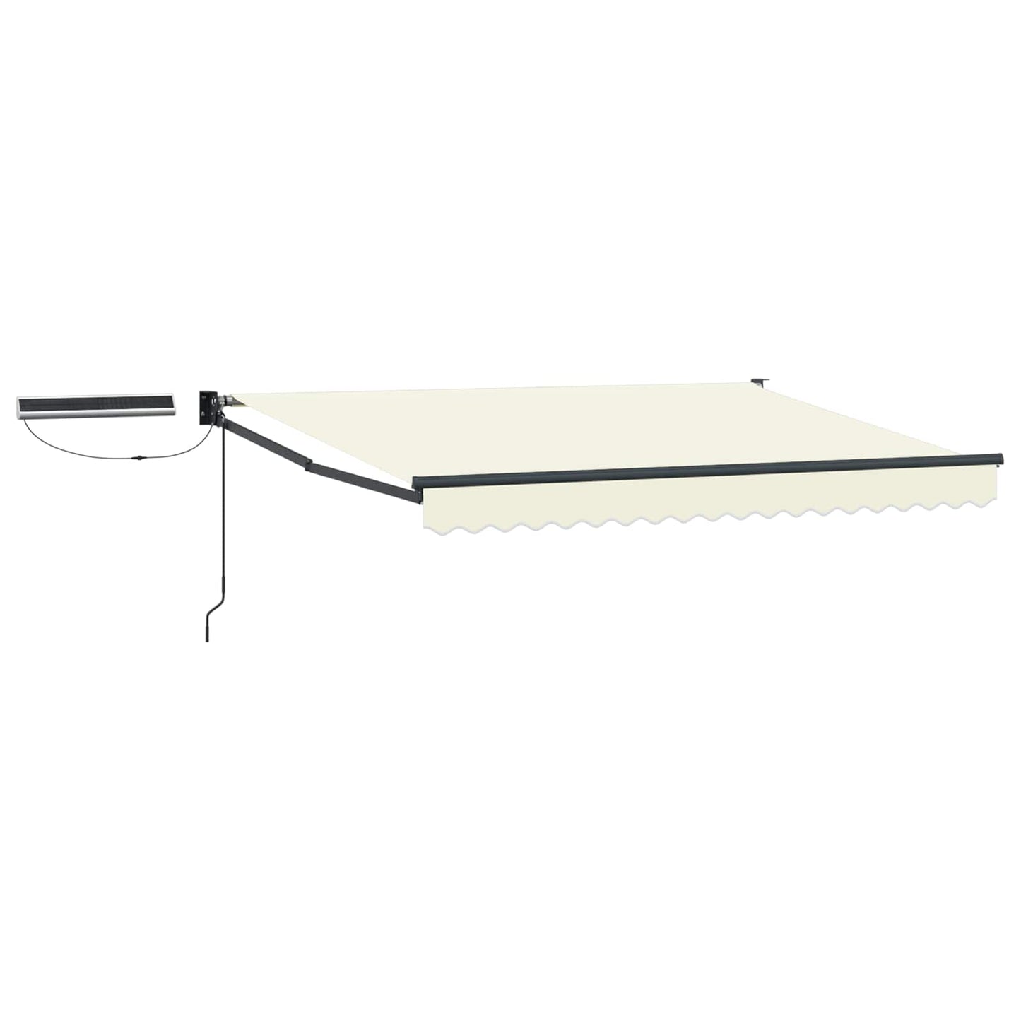 Elektrische ausziehbare Markise Creme und Anthrazit 3,5 x 2,5 m