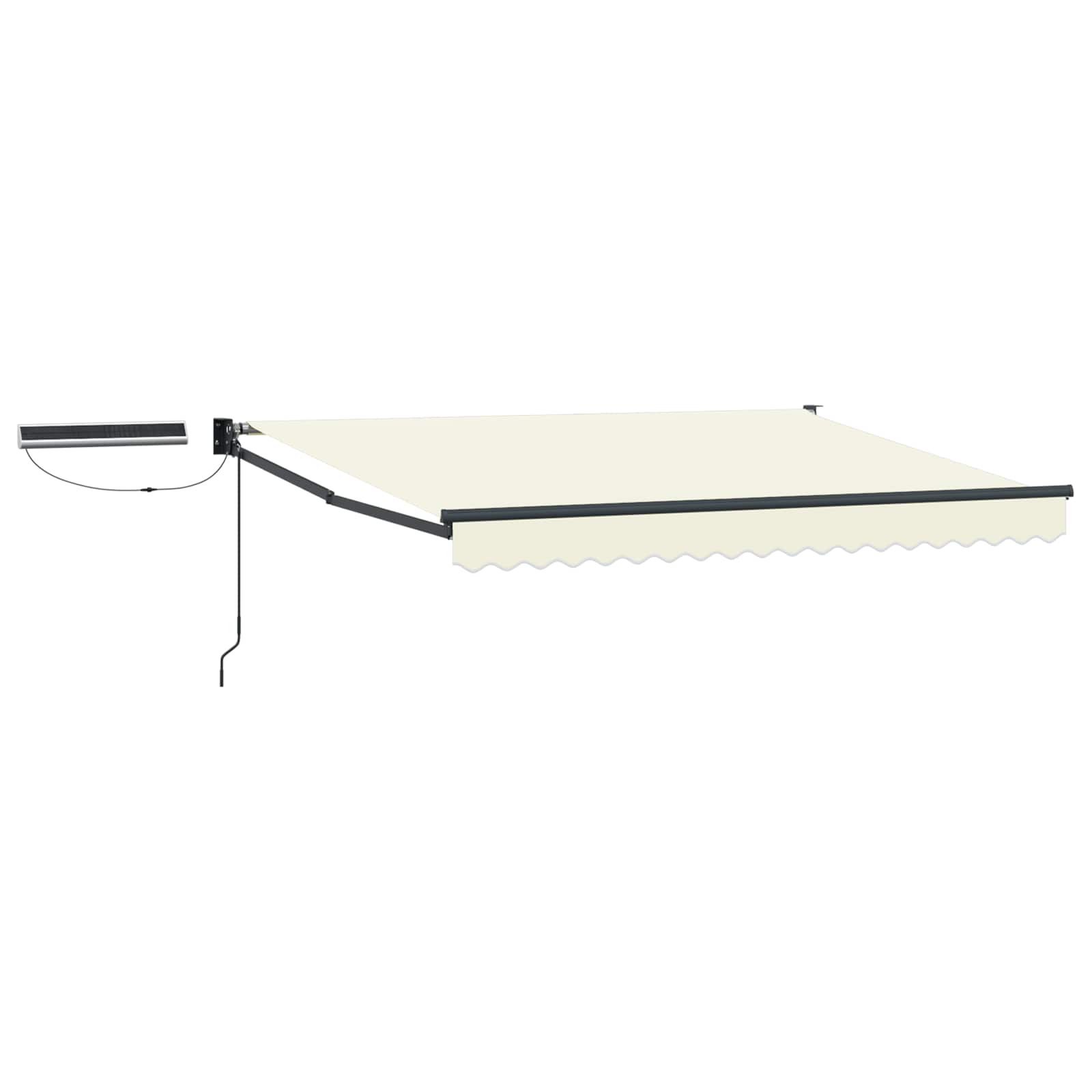 Elektrische ausziehbare Markise Creme und Anthrazit 3,5 x 2,5 m