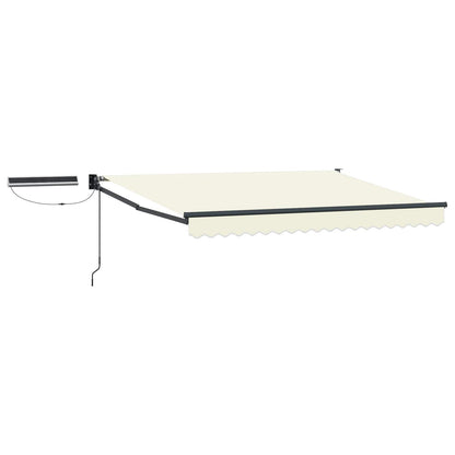 Elektrische ausziehbare Markise Creme und Anthrazit 3,5 x 2,5 m