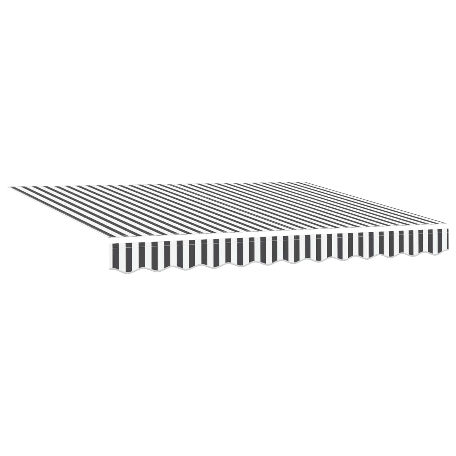 Elektrische ausziehbare Markise Anthrazit und Weiß 3,5 x 2,5 m