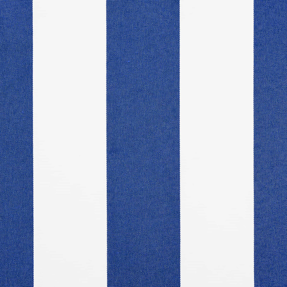 Ausziehbare Markise Blau und Weiß 400 x 300 cm Leinen und Aluminium