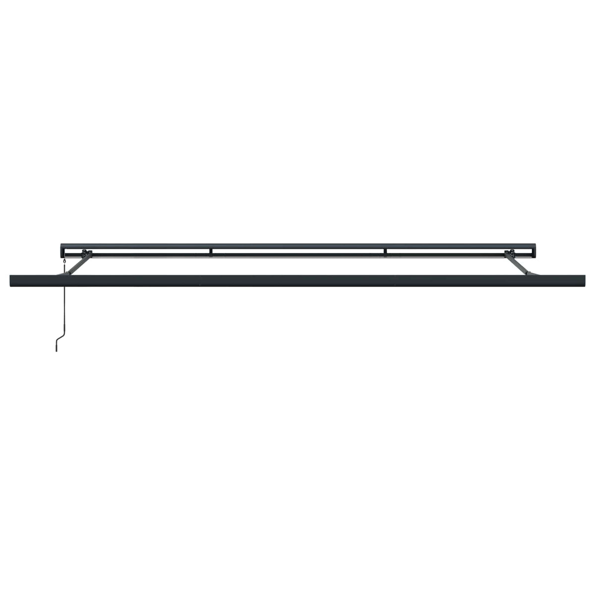 Ausziehbare Markise 400 x 300 cm Leinen und Aluminium Creme und Grau