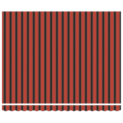 Einziehbare Markise Orange und Schwarz 400 x 300 cm