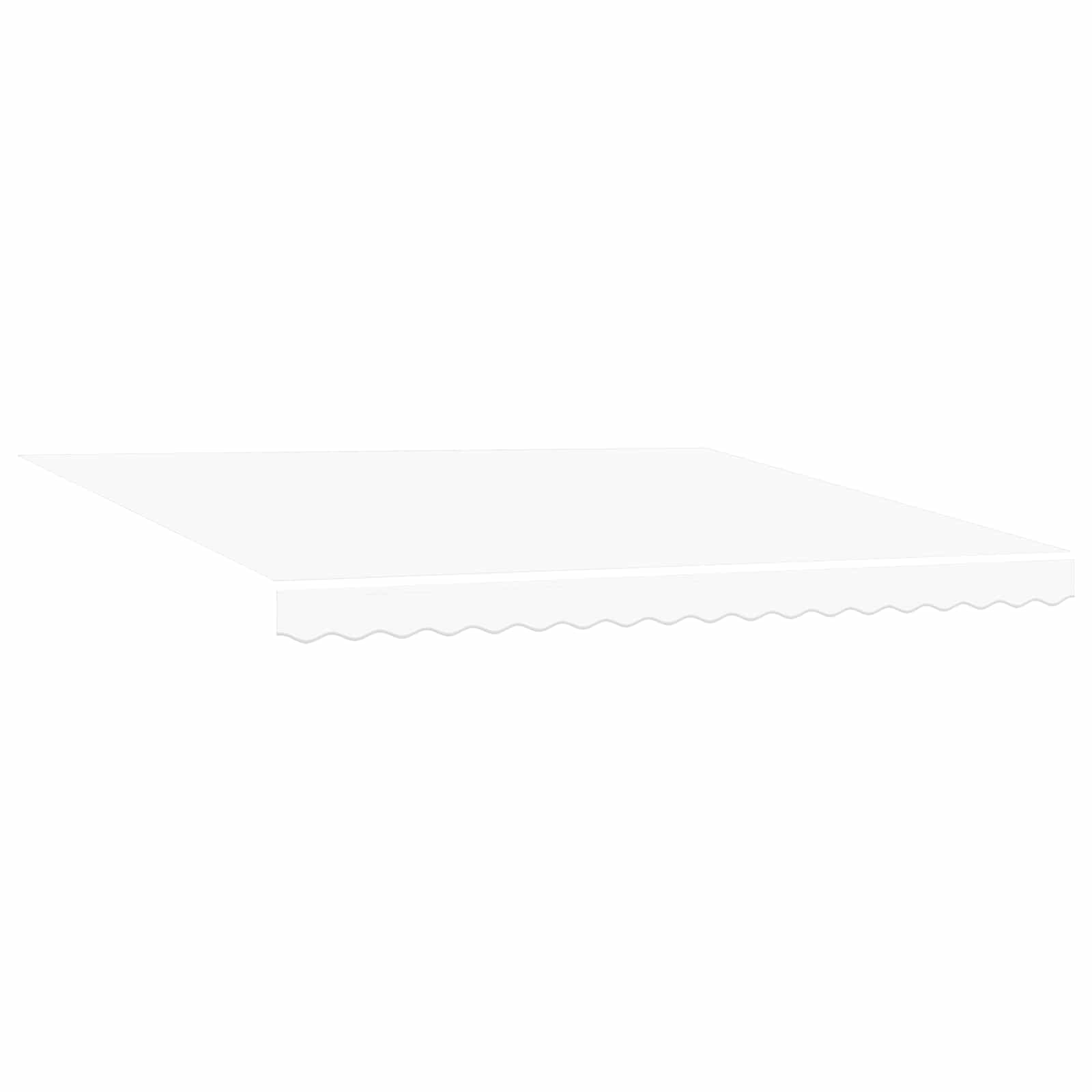 Einziehbare Markise Weiß 4 x 3 m Leinen und Aluminium