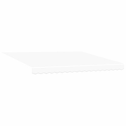 Einziehbare Markise Weiß 4 x 3 m Leinen und Aluminium