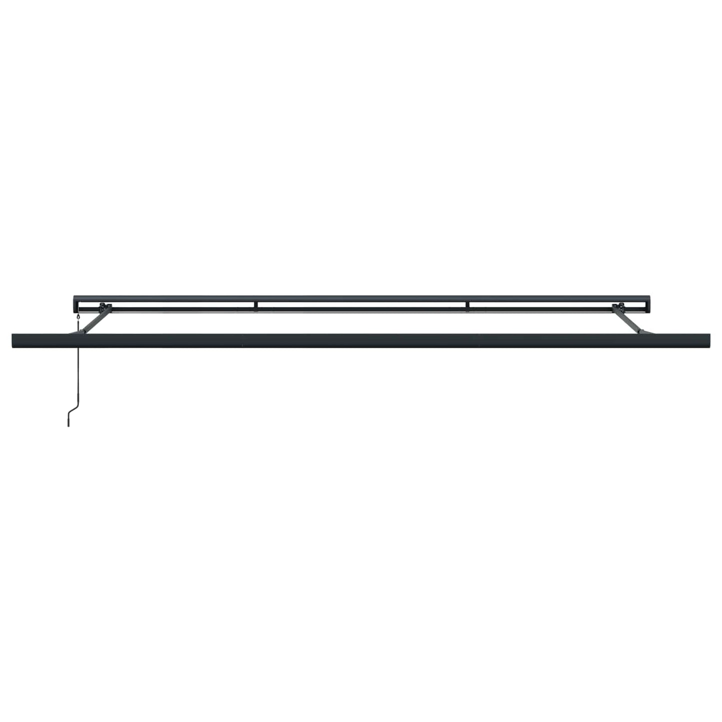 Einziehbare Markise Weiß 4 x 3 m Leinen und Aluminium