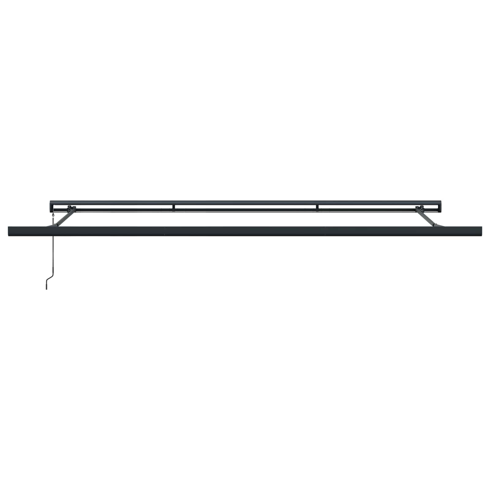 Einziehbare Markise Weiß 4 x 3 m Leinen und Aluminium