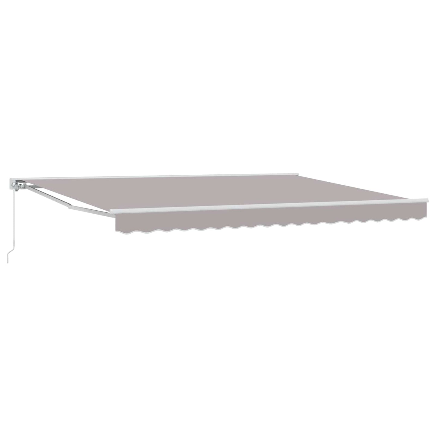 Manuell einziehbare Markise Hellgrau 4 × 3,5 m