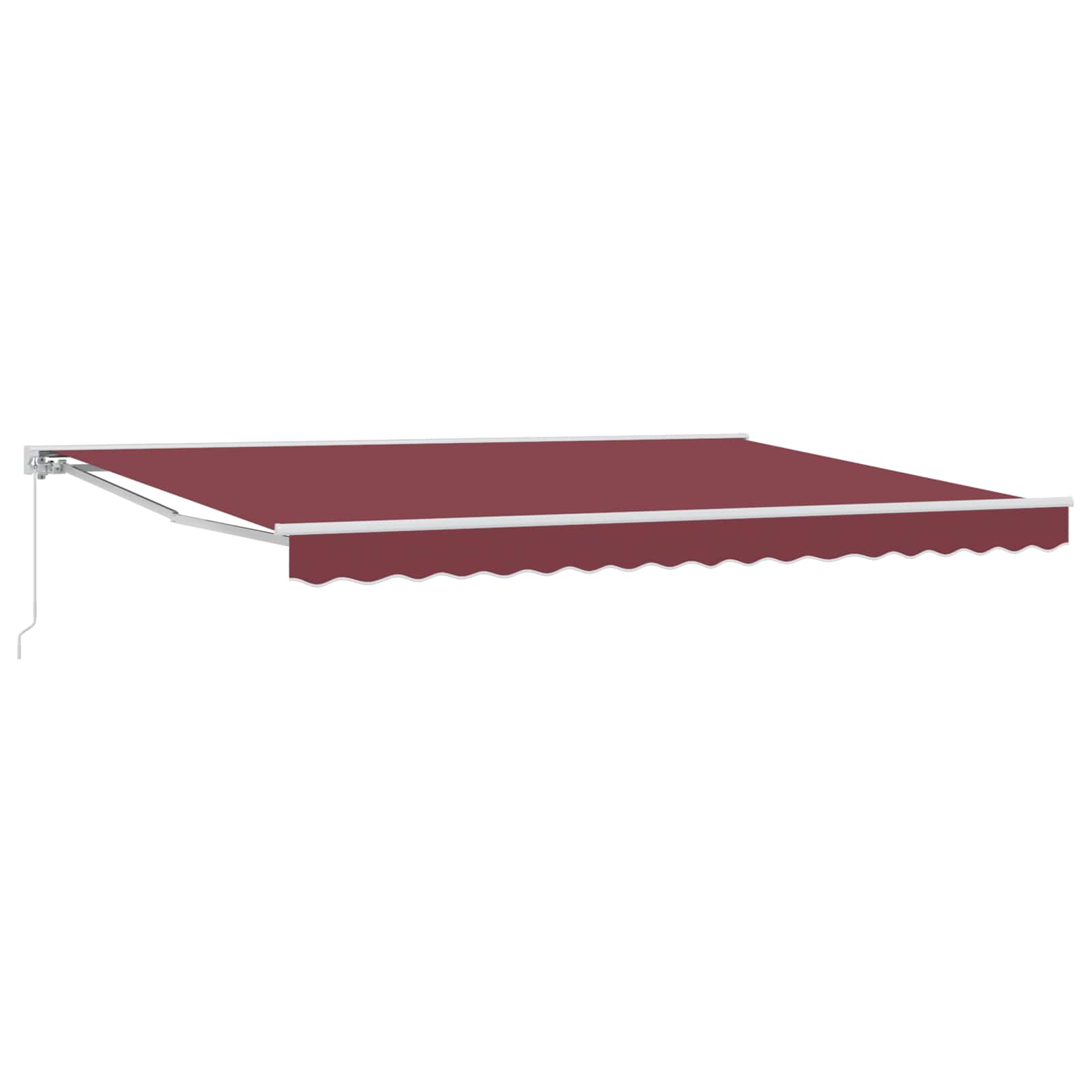 Manuell einziehbare Markise Bordeauxrot 4,5 × 3 m