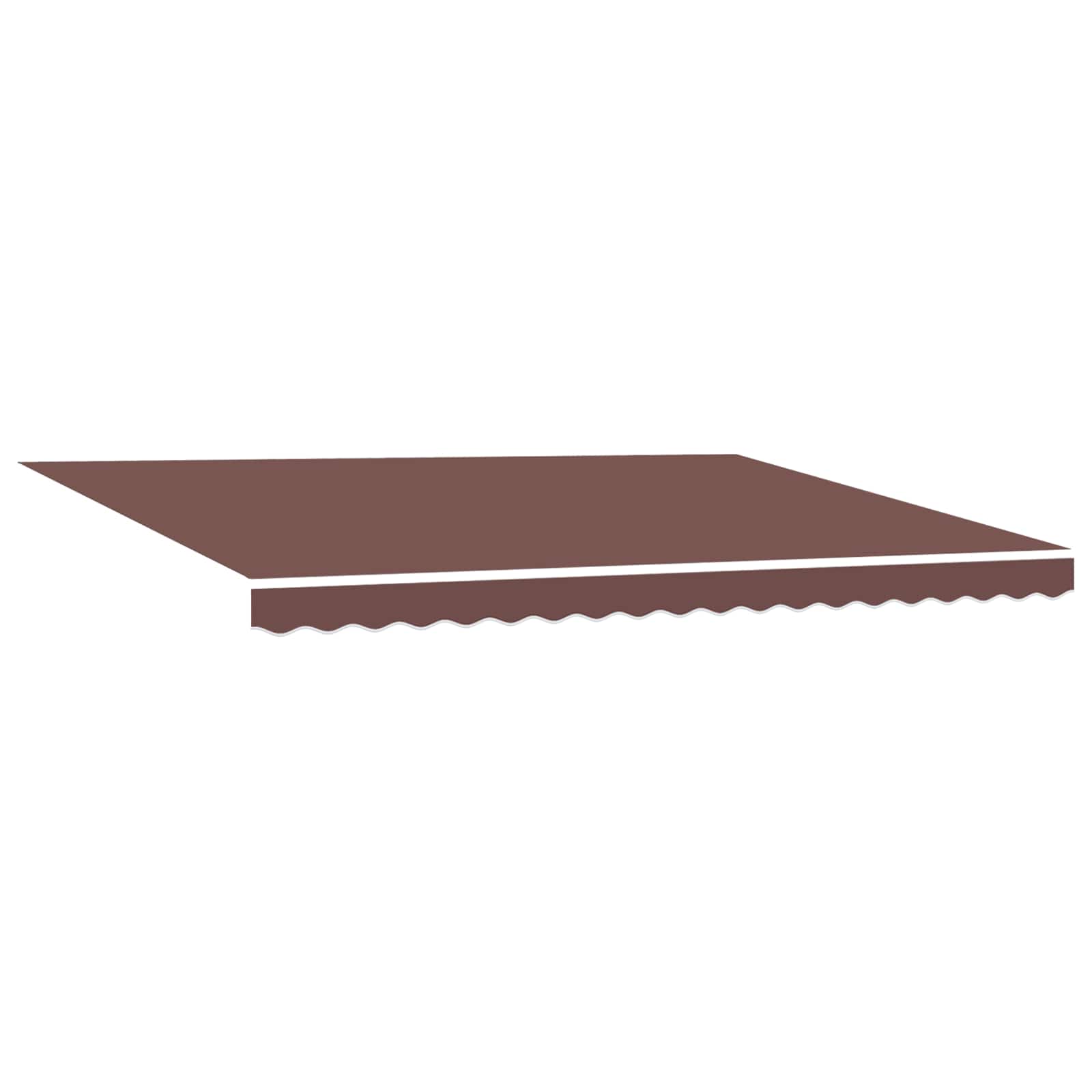 Manuell einziehbare Markise Braun 4,5 × 3 m