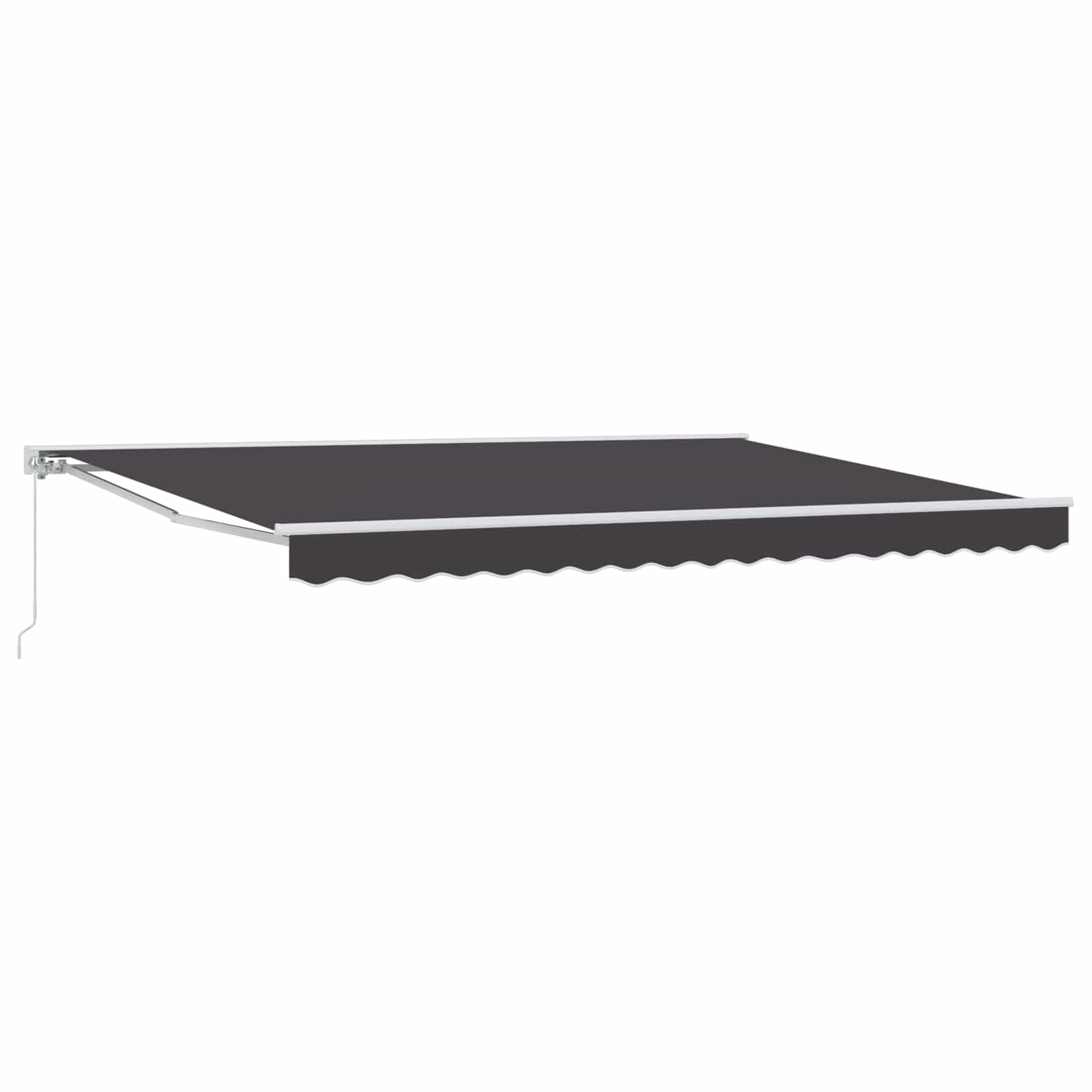 Manuell einziehbare Markise Anthrazit 4,5 x 3,5 m