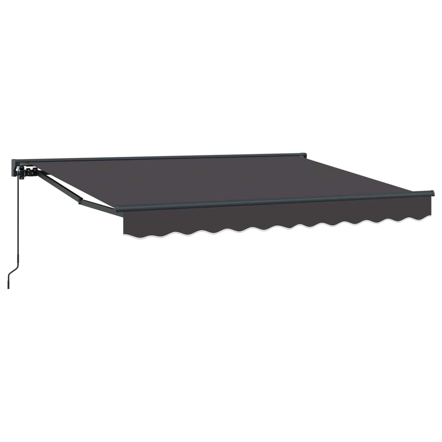 Manuell einziehbare Markise Anthrazit 3,5 x 2 m