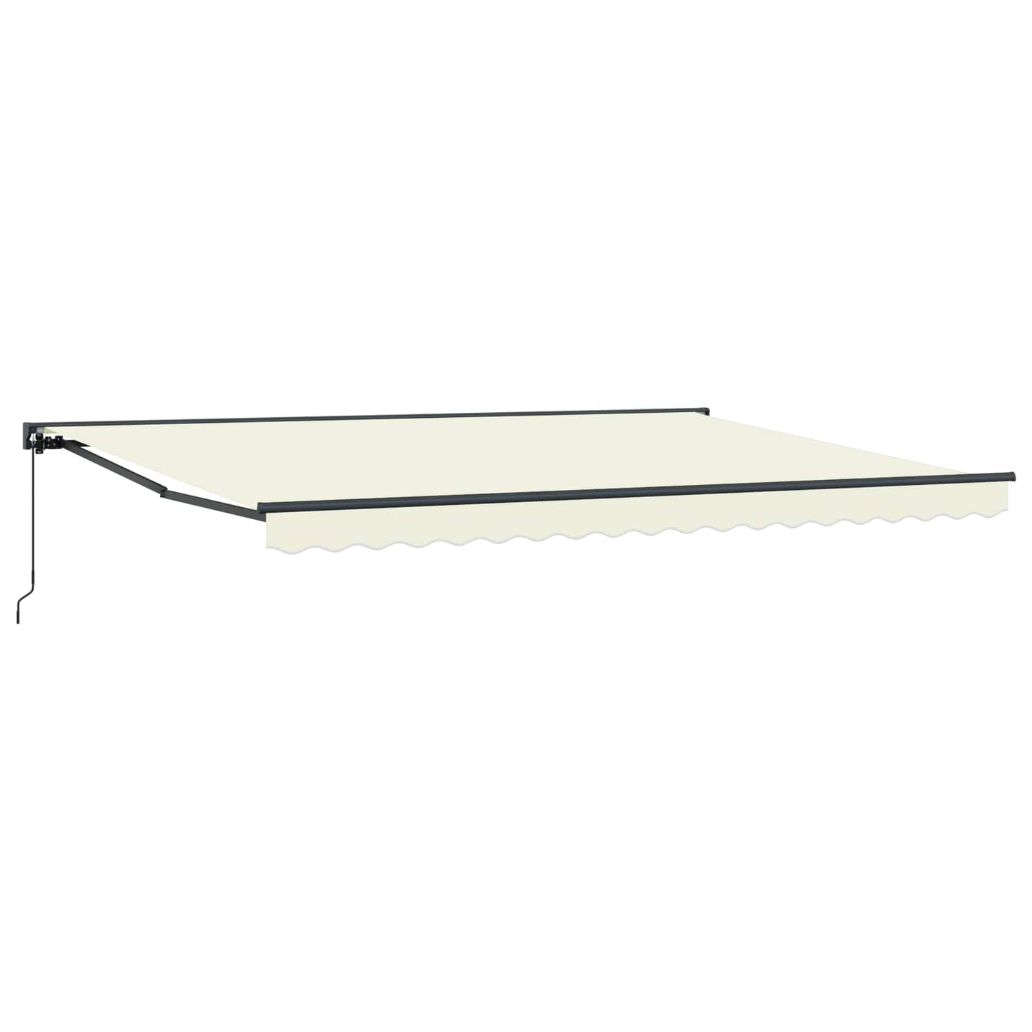 Manuell einziehbare Markise Creme 4 × 3,5 m