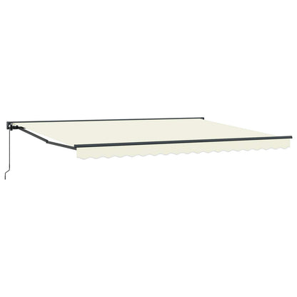 Manuell einziehbare Markise Creme 4 × 3,5 m