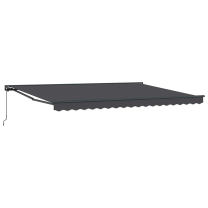 Manuell einziehbare Markise Anthrazit 4 × 3,5 m