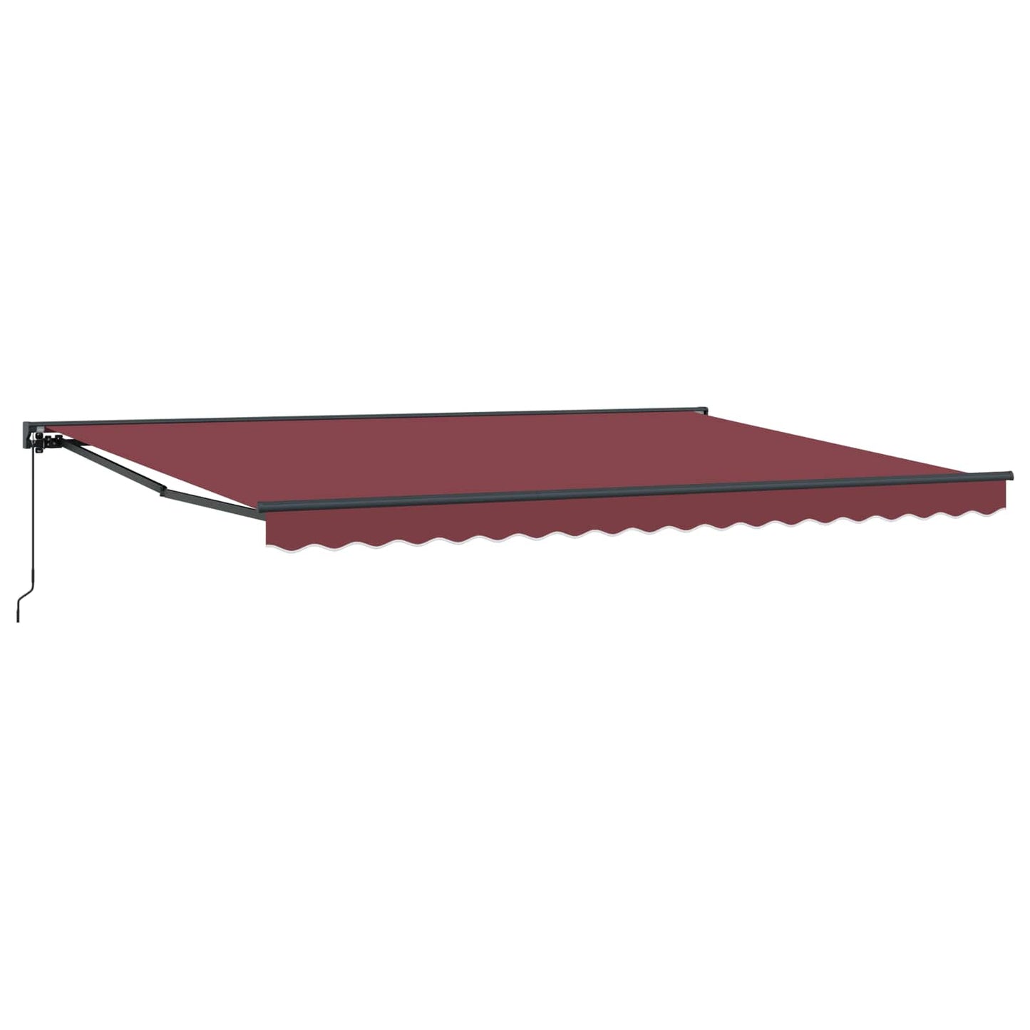 Manuell einziehbare Markise Bordeauxrot 4 × 3,5 m