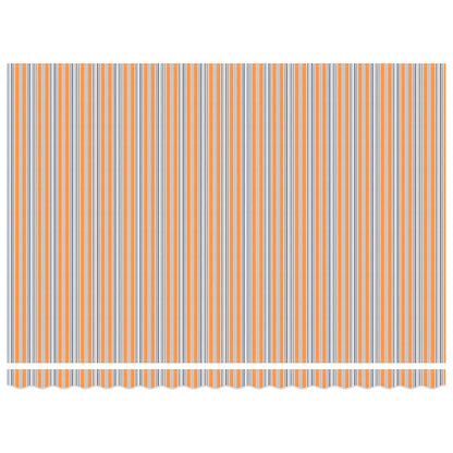 Manuell einziehbare Markise Orange, Grau, Blau, Weiß 4 × 3,5 m