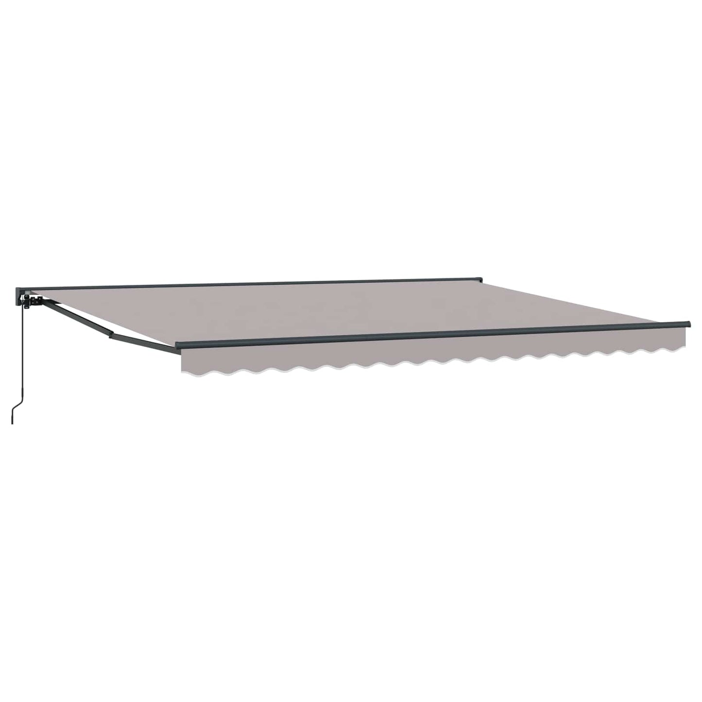 Manuell einziehbare Markise Hellgrau 4 × 3,5 m