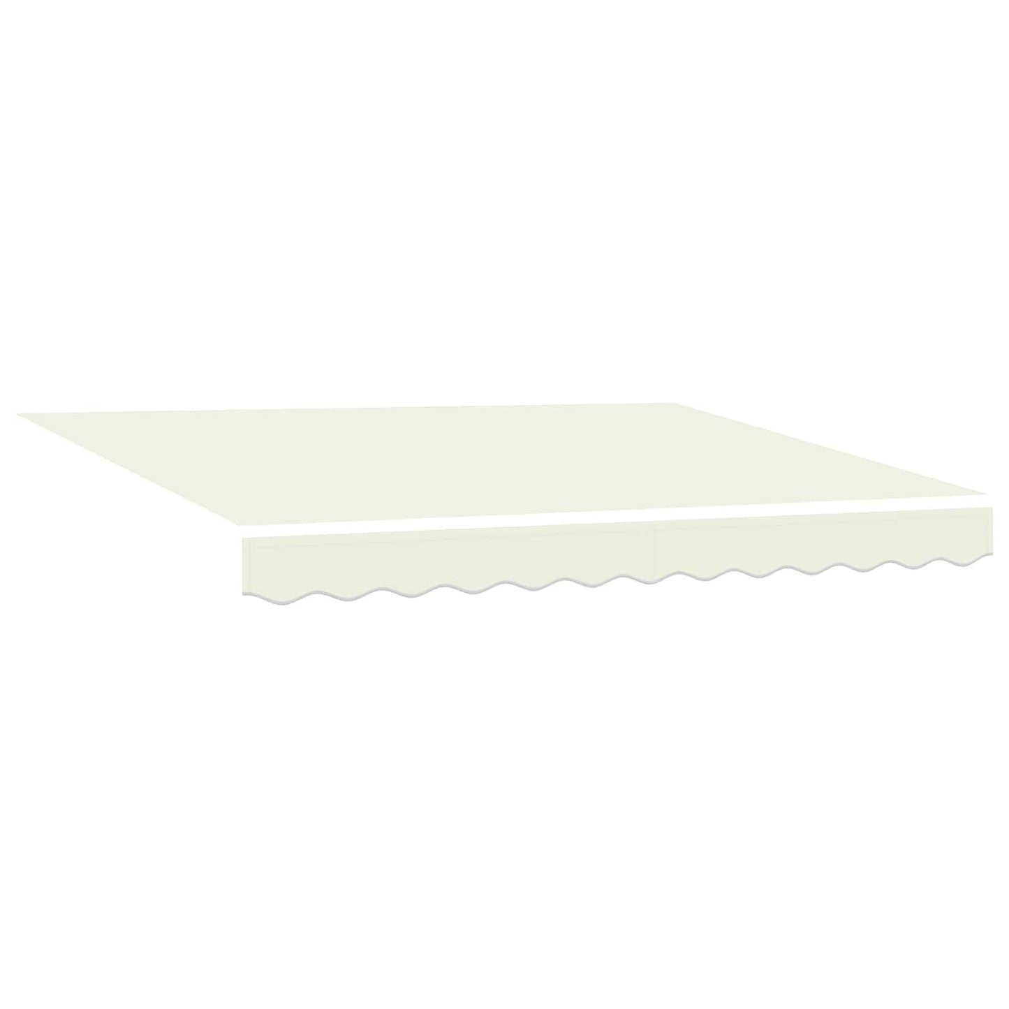 Manueller Markisenrahmen mit LEDs Creme und Weiß 3,5 x 2 m